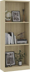 vidaXL - Boekenkast - met - 3 - schappen - 40x24x109 - cm - bewerkt - hout - sonoma - eik