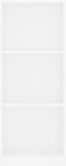 vidaXL - Boekenkast - met - 3 - schappen - 40x24x109 - cm - bewerkt - hout - wit