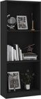 vidaXL - Boekenkast - met - 3 - schappen - 40x24x109 - cm - bewerkt - hout - zwart