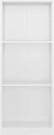 vidaXL - Boekenkast - met - 3 - schappen - 40x24x109 - cm - hout - hoogglans - wit