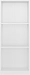 vidaXL - Boekenkast - met - 3 - schappen - 40x24x109 - cm - hout - hoogglans - wit