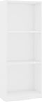 vidaXL - Boekenkast - met - 3 - schappen - 40x24x109 - cm - hout - hoogglans - wit