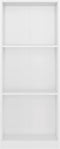 vidaXL - Boekenkast - met - 3 - schappen - 40x24x109 - cm - hout - hoogglans - wit