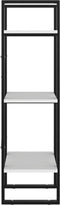 vidaXL - Boekenkast - met - 3 - schappen - 40x30x105 - cm - bewerkt - hout - wit