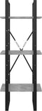 vidaXL - Boekenkast - met - 3 - schappen - 40x30x105 - cm - bewerkt - hout - betongrijs