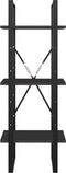 vidaXL - Boekenkast - met - 3 - schappen - 40x30x105 - cm - bewerkt - hout - grijs