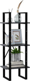 vidaXL - Boekenkast - met - 3 - schappen - 40x30x105 - cm - massief - grenenhout - grijs