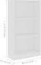 vidaXL - Boekenkast - met - 3 - schappen - 60x24x109 - cm - bewerkt - hout - wit