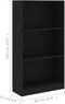 vidaXL - Boekenkast - met - 3 - schappen - 60x24x109 - cm - bewerkt - hout - zwart