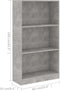 vidaXL - Boekenkast - met - 3 - schappen - 60x24x109 - cm - bewerkt - hout - betongrijs