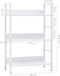vidaXL - Boekenkast - met - 3 - schappen - 60x27,6x90,5 - cm - bewerkt - hout - wit