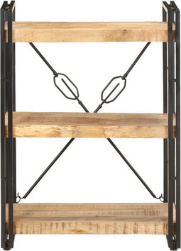 vidaXL - Boekenkast - met - 3 - schappen - 60x30x80 - cm - massief - mangohout