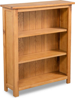 vidaXL - Boekenkast - met - 3 - schappen - 70x22,5x82 - cm - massief - eikenhout