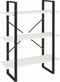 vidaXL - Boekenkast - met - 3 - schappen - 80x30x105 - cm - massief - grenenhout - wit