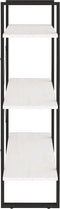 vidaXL - Boekenkast - met - 3 - schappen - 80x30x105 - cm - massief - grenenhout - wit