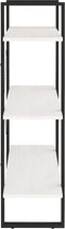 vidaXL - Boekenkast - met - 3 - schappen - 80x30x105 - cm - massief - grenenhout - wit