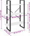 vidaXL - Boekenkast - met - 3 - schappen - 80x30x105 - cm - massief - grenenhout - grijs