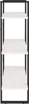 vidaXL - Boekenkast - met - 3 - schappen - 80x30x105 - cm - massief - grenenhout - wit