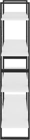 vidaXL - Boekenkast - met - 4 - schappen - 100x30x140 - cm - bewerkt - hout - wit