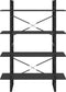 vidaXL - Boekenkast - met - 4 - schappen - 100x30x140 - cm - bewerkt - hout - grijs