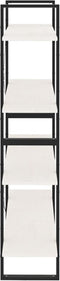 vidaXL - Boekenkast - met - 4 - schappen - 100x30x140 - cm - massief - grenenhout - wit