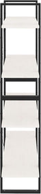vidaXL - Boekenkast - met - 4 - schappen - 100x30x140 - cm - massief - grenenhout - wit