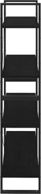 vidaXL - Boekenkast - met - 4 - schappen - 100x30x140 - cm - grenenhout - zwart