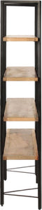 vidaXL - Boekenkast - met - 4 - schappen - 160x35x160 - cm - massief - mangohout