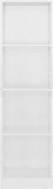 vidaXL - Boekenkast - met - 4 - schappen - 40x24x142 - cm - hout - hoogglans - wit