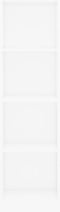 vidaXL - Boekenkast - met - 4 - schappen - 40x24x142 - cm - hout - hoogglans - wit