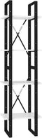 vidaXL - Boekenkast - met - 4 - schappen - 40x30x140 - cm - bewerkt - hout - wit