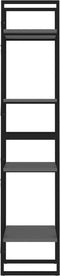 vidaXL - Boekenkast - met - 4 - schappen - 40x30x140 - cm - bewerkt - hout - grijs