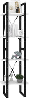 vidaXL - Boekenkast - met - 4 - schappen - 40x30x140 - cm - bewerkt - hout - wit