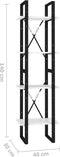 vidaXL - Boekenkast - met - 4 - schappen - 40x30x140 - cm - bewerkt - hout - wit