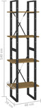 vidaXL - Boekenkast - met - 4 - schappen - 40x30x140 - cm - massief - grenenhout