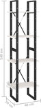 vidaXL - Boekenkast - met - 4 - schappen - 40x30x140 - cm - massief - grenenhout - wit