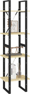 vidaXL - Boekenkast - met - 4 - schappen - 40x30x140 - cm - massief - grenenhout