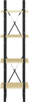 vidaXL - Boekenkast - met - 4 - schappen - 40x30x140 - cm - massief - grenenhout