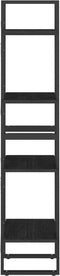 vidaXL - Boekenkast - met - 4 - schappen - 40x30x140 - cm - massief - grenenhout - zwart