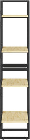 vidaXL - Boekenkast - met - 4 - schappen - 40x30x140 - cm - massief - grenenhout