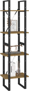 vidaXL - Boekenkast - met - 4 - schappen - 40x30x140 - cm - massief - grenenhout