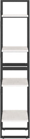 vidaXL - Boekenkast - met - 4 - schappen - 40x30x140 - cm - massief - grenenhout - wit