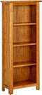 vidaXL - Boekenkast - met - 4 - schappen - 45x22x110 - cm - massief - eikenhout