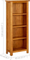 vidaXL - Boekenkast - met - 4 - schappen - 45x22x110 - cm - massief - eikenhout