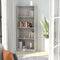 vidaXL - Boekenkast - met - 4 - schappen - 60x24x142 - cm - bewerkt - hout - betongrijs