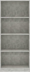 vidaXL - Boekenkast - met - 4 - schappen - 60x24x142 - cm - bewerkt - hout - betongrijs