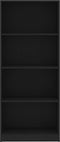vidaXL - Boekenkast - met - 4 - schappen - 60x24x142 - cm - bewerkt - hout - zwart