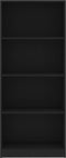 vidaXL - Boekenkast - met - 4 - schappen - 60x24x142 - cm - bewerkt - hout - zwart