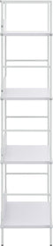 vidaXL - Boekenkast - met - 4 - schappen - 60x27,6x124,5 - cm - bewerkt - hout - wit