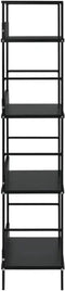 vidaXL - Boekenkast - met - 4 - schappen - 60x27,6x90,5 - cm - bewerkt - hout - zwart